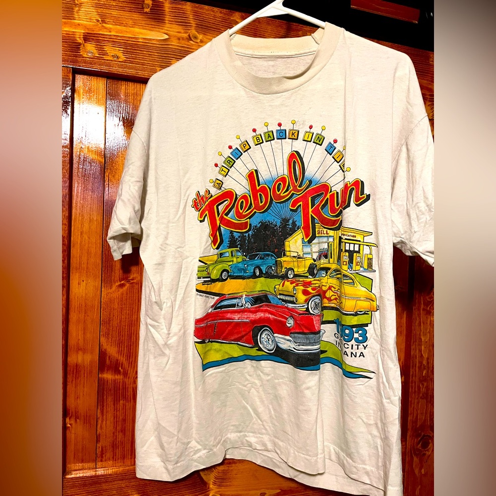 White vintage tee bought while thrifting a couple years ago!